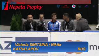 SINITSINA  KATSALAPOV  Ondrej Nepela Trophy 2018 Ice Dance  Rhythm Dance  Sept 21 2018 [upl. by Sifan]