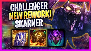 KOREAN CHALLENGER TRIES SKARNER WITH NEW REWORK  Korean Challenger Plays Skarner TOP vs Renekton [upl. by Airdnaz494]