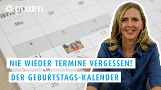 So gestaltest du einen Geburtstagskalender mit deinen liebsten Fotos  Pixum Tutorials [upl. by Enivid523]