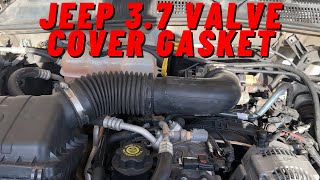 Jeep 37 Valve Cover Gasket Replacement  Passenger Side 20022007 [upl. by Ferrell131]