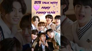 BTS talk with army funny vlive 😂😂 BTS funny Hindi dubbing shorts trending bts [upl. by Anirtap]