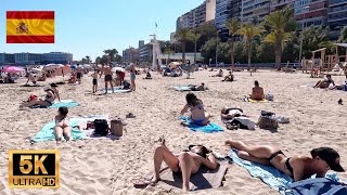 5K SPAIN Walk on the Beach on a hot day 5K Catalonia [upl. by Efi]