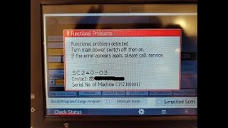 how to fixed Ricoh error code sc24003  error code sc24003 of mpc4503 5503 6003 4504 6004 [upl. by Ensign]