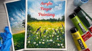 Acrylic finger painting [upl. by Iaj598]