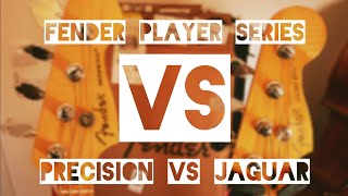 Fender Player P bass vs Fender Player Jaguar bass [upl. by Eimam]