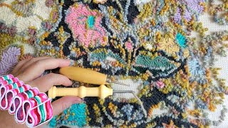 Combining Punch Needle amp Rug Hooking tutorial Get the speed of Punch amp the Accuracy of Hooking [upl. by Finnegan]