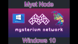 Mysterium Node Windows 10  Polygon Network Myst tokens [upl. by Gabriela222]