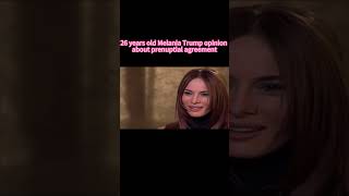 Melania Trump about prenuptial agreement [upl. by Ivek280]