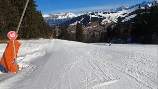 Skiing RED OLYMPIQUE amp Red STADE SLALOM  MEGEVE ski resort GoPro HD POV  Feb 2024 [upl. by Port]