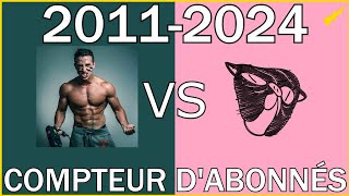 Tibo InShape vs SQUEEZIE Compteur dabonnés 20112024 [upl. by Wyly]