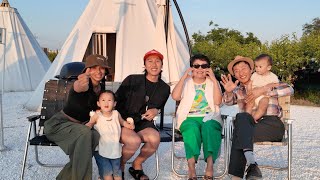 BBQ and WATER FUN with Korean Grandparents [upl. by Auqenehs]