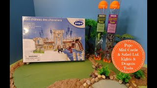 Papo Mini Castle amp Safari Ltd Knights amp Dragons amp Dragons Of The Elements Toobs Small World Diorama [upl. by Pattani462]