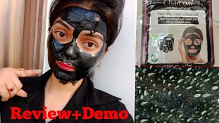 Charcoal Peel Off Mask Review  Demo  चारकोल मास्क को लगाने का सही तरीका  100 works 😊 [upl. by Siocnarf836]