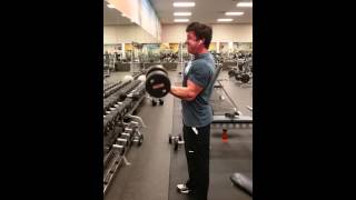 Bicep curling 80 lb dumbbells good form  6 203 [upl. by Immas]