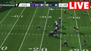 NCAAF LIVE🔴Michigan vs Washington  2024 CFP National Championship Full Game 8th January 2024 NFL 24 [upl. by Nivlak565]