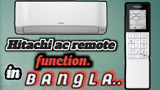 hitachi ac remote function in bangla hitachi ac remote how to use in bangla [upl. by O'Doneven]