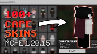 100 Capes Skin Pack for MCPE 120  Working on Servers  Mobile amp PC [upl. by Novyert]