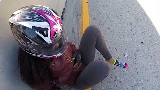 Biker Crashes While Lane Splitting  Whos at Fault [upl. by Myrtie]