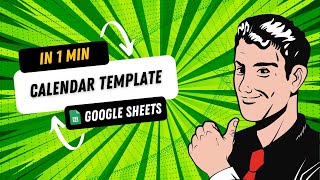 Google Sheets Tutorial  Calendar Template [upl. by Ahsihat]