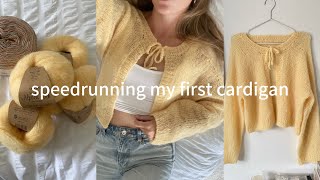 i knitted my dream summer cardigan in 2 weeks  cardigan no 9 knitting vlog [upl. by Mailli]