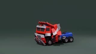 Optimus Prime Transforms While Running Blender [upl. by Mariko431]