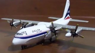 Unboxing Delta Airlines Cargo Lockheed L100 by Gemini Jets  1400 Scale [upl. by Sperry685]