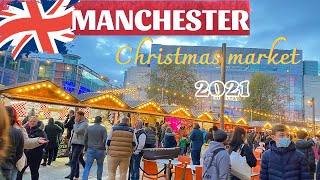 Manchester Christmas Market 2021  Chợ Giáng Sinh ở Manchester UK christmasmarket manchester [upl. by Eigroeg428]