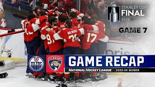 Gm 7 Oilers  Panthers 624  NHL Highlights  2024 Stanley Cup Final [upl. by Ebbarta]