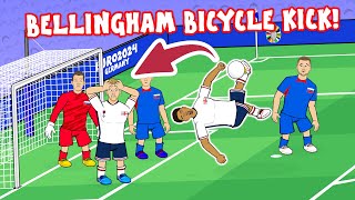 BELLINGHAM SAVES ENGLAND Bicycle kick vs Slovakia Euro 2024 Goals Highlights [upl. by Adlesirg998]