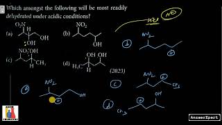 Which amongst the following will be most readily dehydrated under acidic conditions [upl. by Eletnahs]