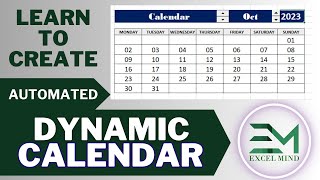 Excel Monthly Calendar [upl. by Giulio]