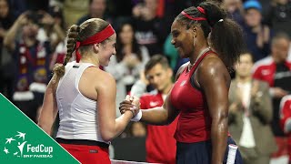 Serena Williams vs Jelena Ostapenko Match Highlights  Fed Cup 2020 PlayOff [upl. by Anavas]