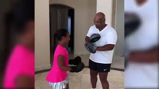 Mike Tyson Training His Son and Daughter to box 2018 [upl. by Ellerret]