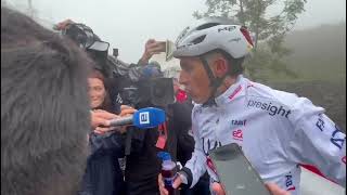 Palabras de Marc Soler nada más ganar en los míticos Lagos de Covadonga ciclismoafondo lavuelta24 [upl. by Gerardo978]