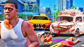 SHNCHAN KILLED Cursed Killer Car In GTA 5 [upl. by Annet]