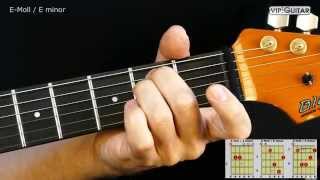 Gitarrenakkorde EMoll Akkord  E minor chord [upl. by Tawsha650]