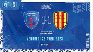 J31  US Concarneau  FC Martigues 11 le résumé  National FFF 20222023 [upl. by Cirded]