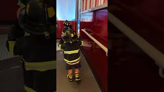 Babies roleplaying firefighters at museum Would you try a firefighter roleplay [upl. by Atiekram729]