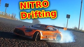 Drifting Mercedes AMG NITRO Powered RC Car [upl. by Justina]