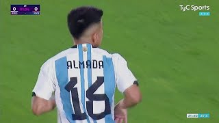 Thiago Almada vs Panama 23032023 PRIMER GOL CON ARGENTINA [upl. by Oirevas]