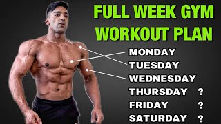 Full Week Gym Workout Plan For Muscle Building amp Fat Loss  One vs Two Body Part  Bodybuilding [upl. by Venu668]