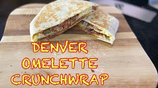 Denver Omelette Crunchwrap on the Blackstone Griddle  BLACKSTONE GRIDDLE RECIPES [upl. by Autumn]