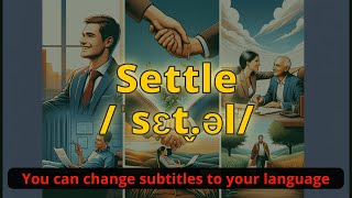 v Settle meaning with 5 examples [upl. by Llecrep]