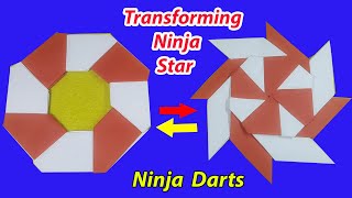 How To Make a Paper Transforming Ninja Star [upl. by Audri]