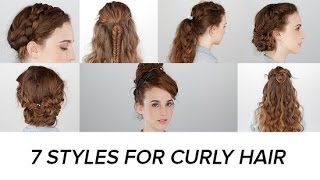 7 Easy Hairstyles For Curly Hair  Beauty Junkie [upl. by Yedorb]