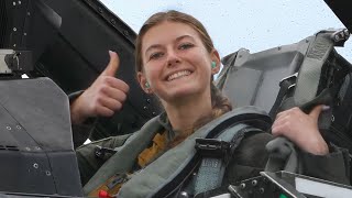 USAFA Cadet Fly in F16D Fighting Falcon Fighter Jet for Operation Air Force • US Air Force [upl. by Winslow]