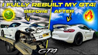 I FULLY REBUILT MY CRASHED PORSCHE CAYMAN GT4 ITS SOUNDS EPIC [upl. by Mariann]