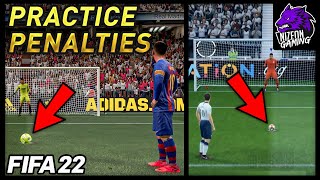 how to PRACTICE PENALTIES In FIFA 22 [upl. by Staford]