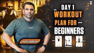 DAY 1 OF WORKOUT SERIES FOR BEGINNERS  WORKOUT SERIES  FAZEEL QURESHI [upl. by Rehtae]