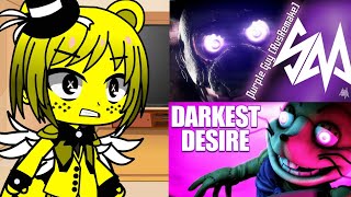 Fnaf 1 and 2 react to Im the purple guy and Darkest desire [upl. by Magnuson]